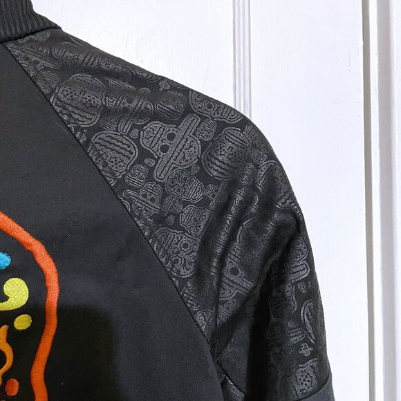 Adidas Day of The Dead Track Jacket S Black Dia de Los Muertos Rare Casual Skull - Picture 7 of 9